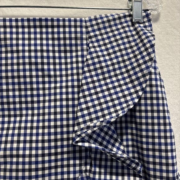 Polo Golf Ralph Lauren Ruffle Gingham Check Skort Women's 2 Blue Black White - Picture 3 of 16